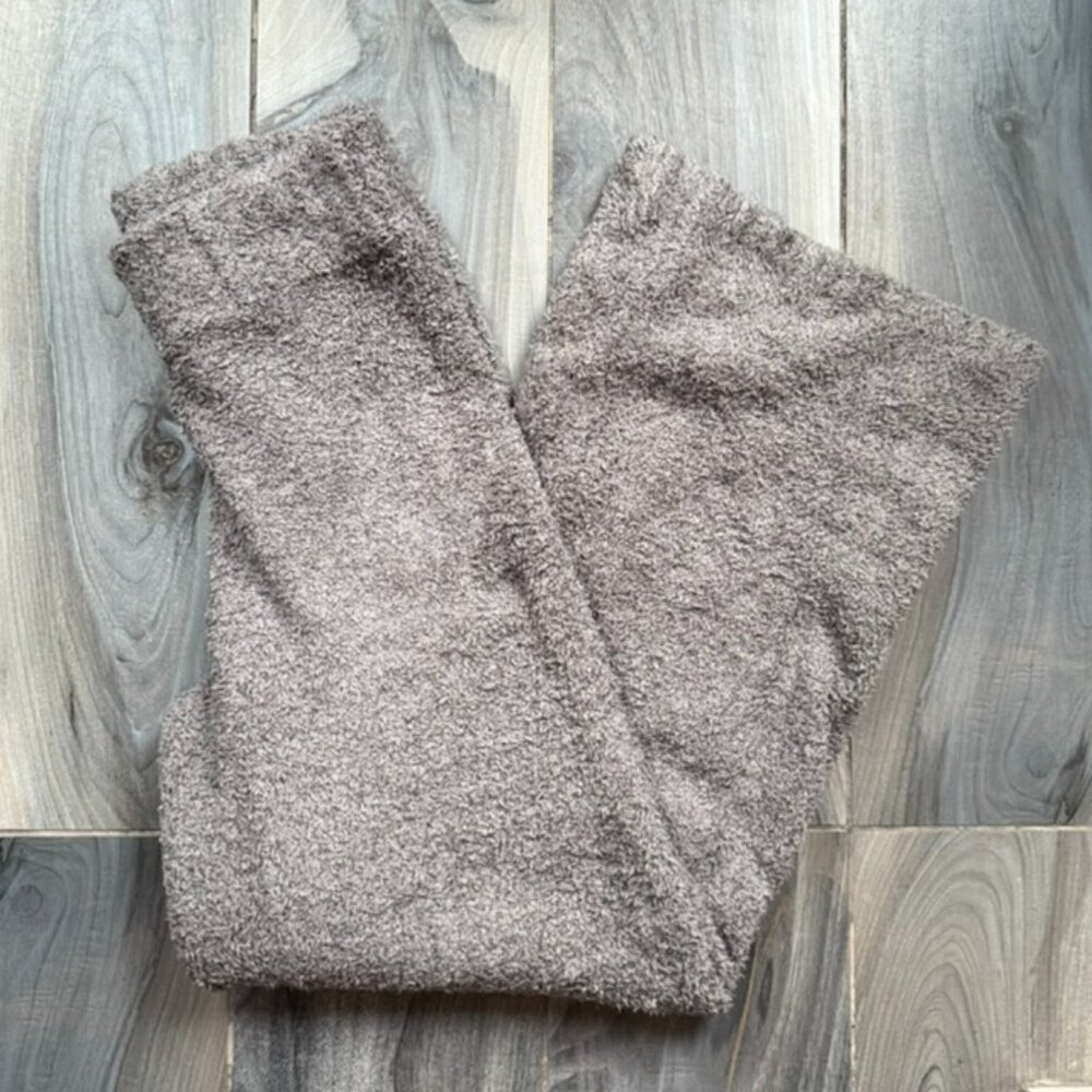 SKIMS Cozy Plush Lounge Pants in Gray-Taupe Heather